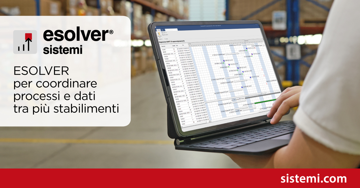 ESOLVER per coordinare processi e dati tra più stabilimenti