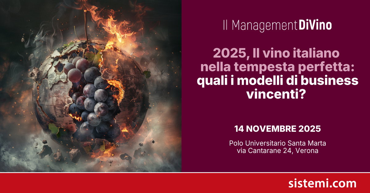 Sistemi è sponsor del convegno “2025, Il vino italiano nella tempesta perfetta”